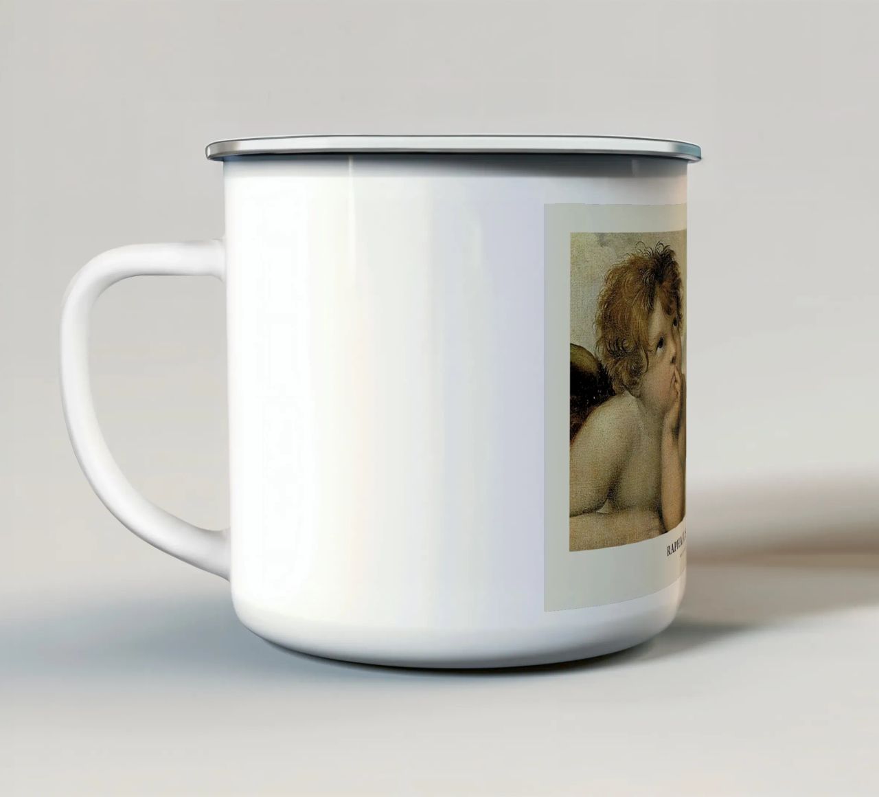 Raphael - Raphael's Cherubs tazza in smalto da Vintage by JUNIQE