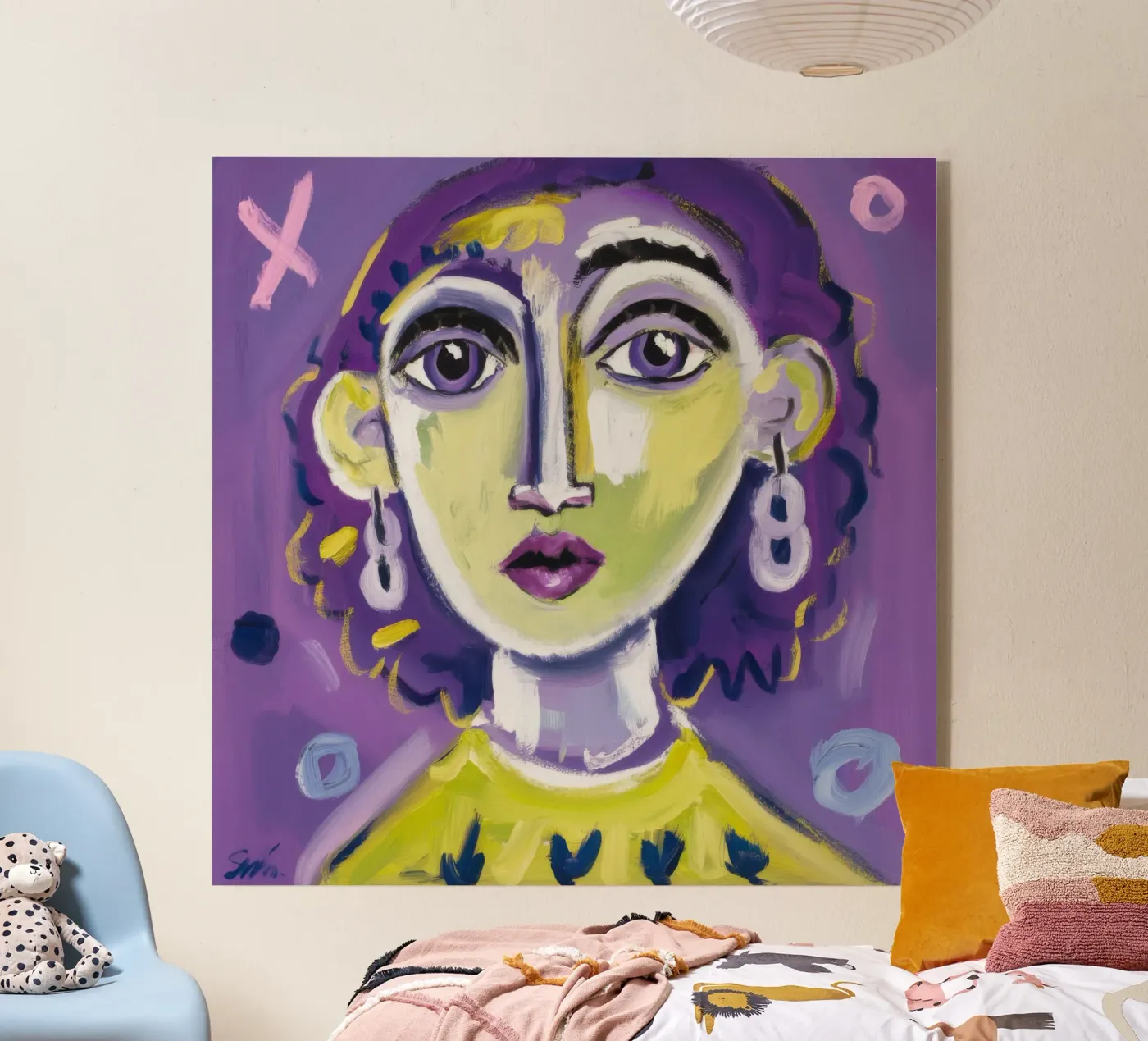 Paarse droom acryl van Lunar Templar