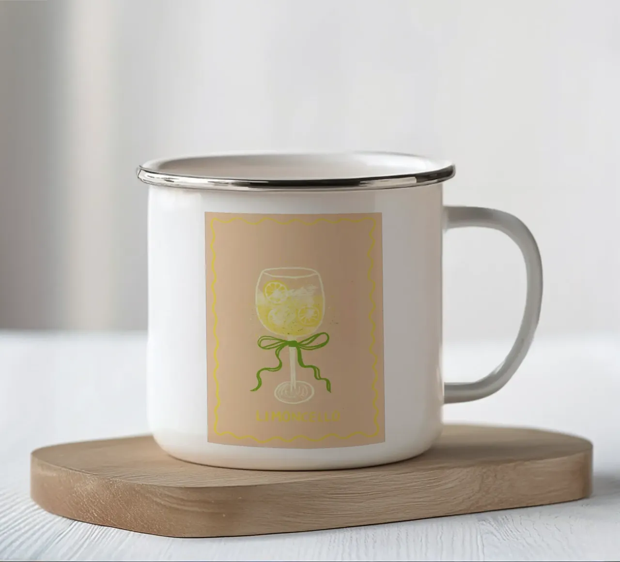Limoncello tazza in smalto da Studio Dolci
