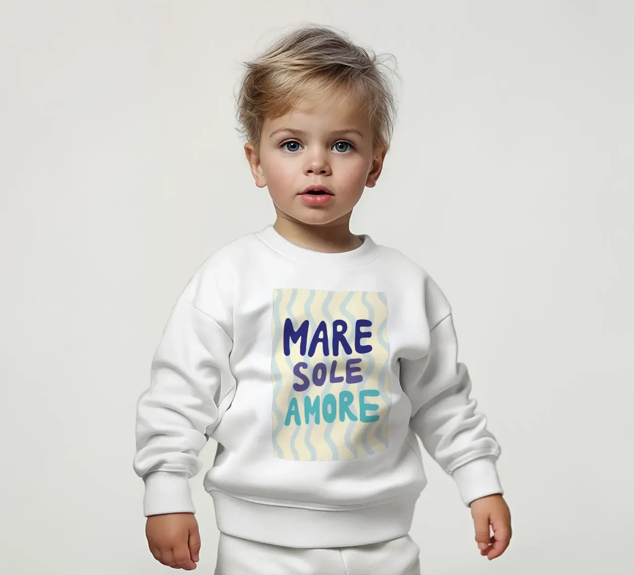 Mare sole amore felpa neonato da Studio Dolci