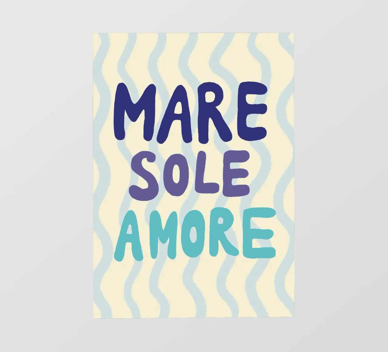 Mare sole amore telo in pvc da Studio Dolci