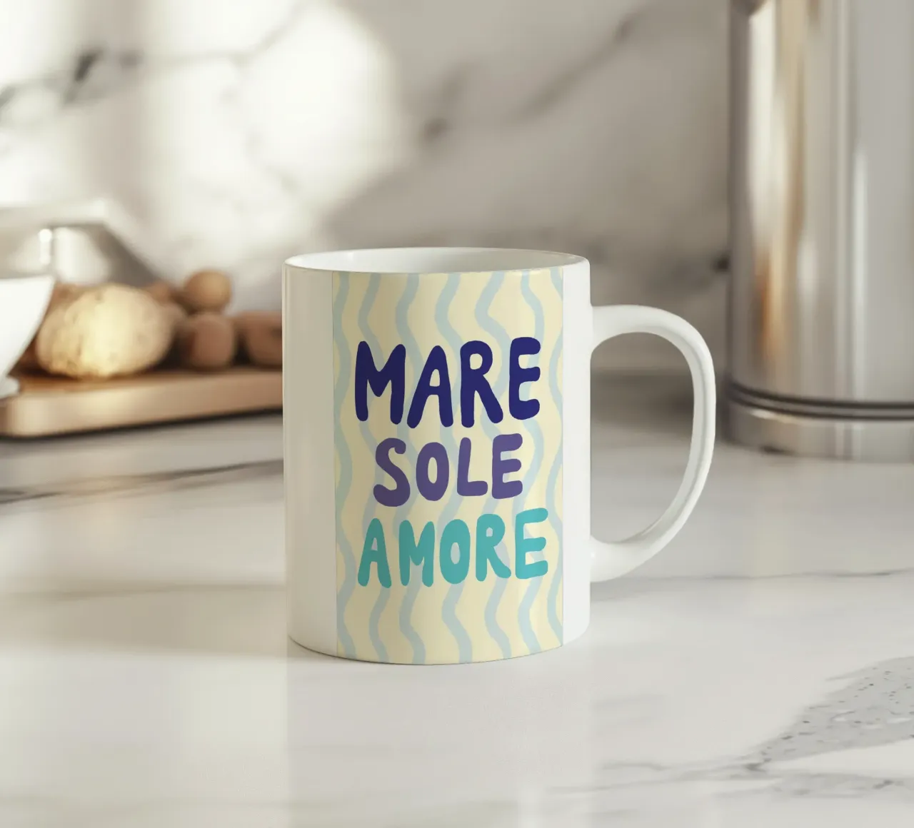 Mare sole amore ceramic mug by Studio Dolci