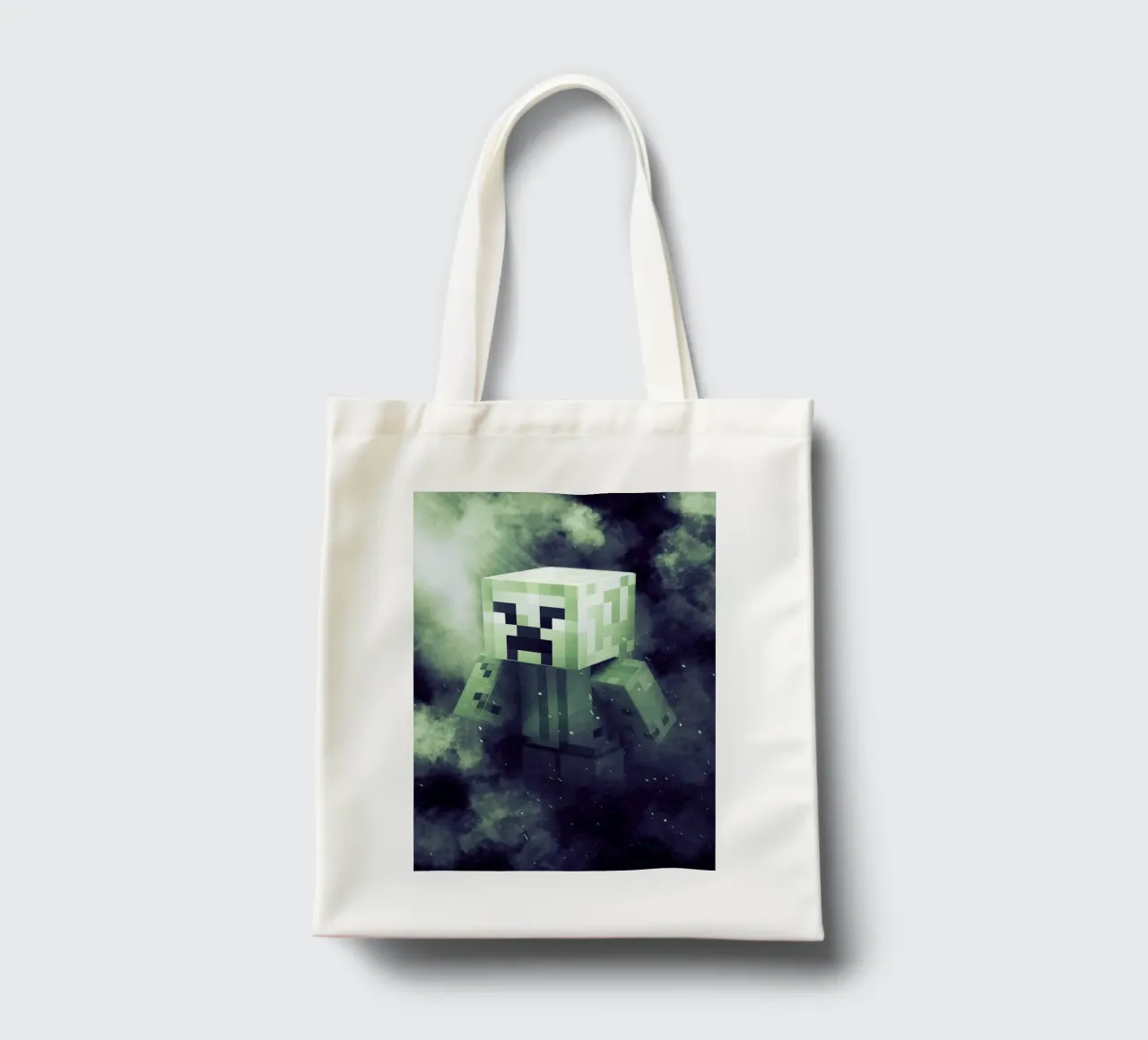 creeper minecraft borsa in juta da FreeArtStudio
