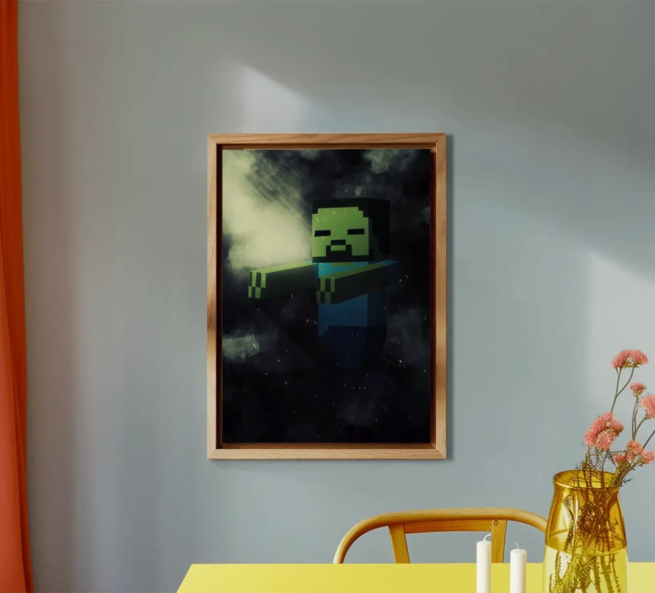 Steve zombie alluminio dibond da FreeArtStudio