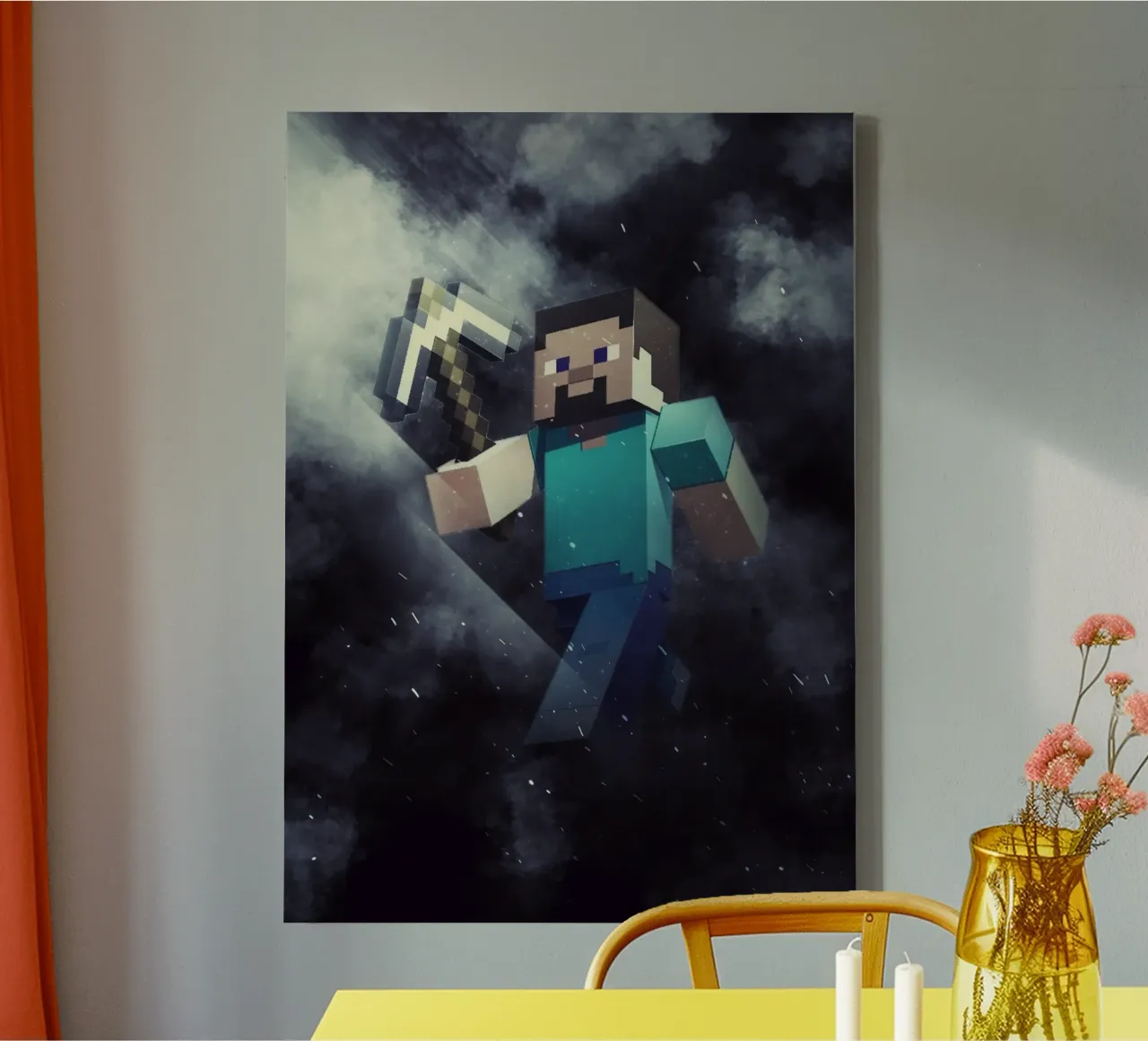Steve Minecraft tela con Cornice a cassetta da FreeArtStudio