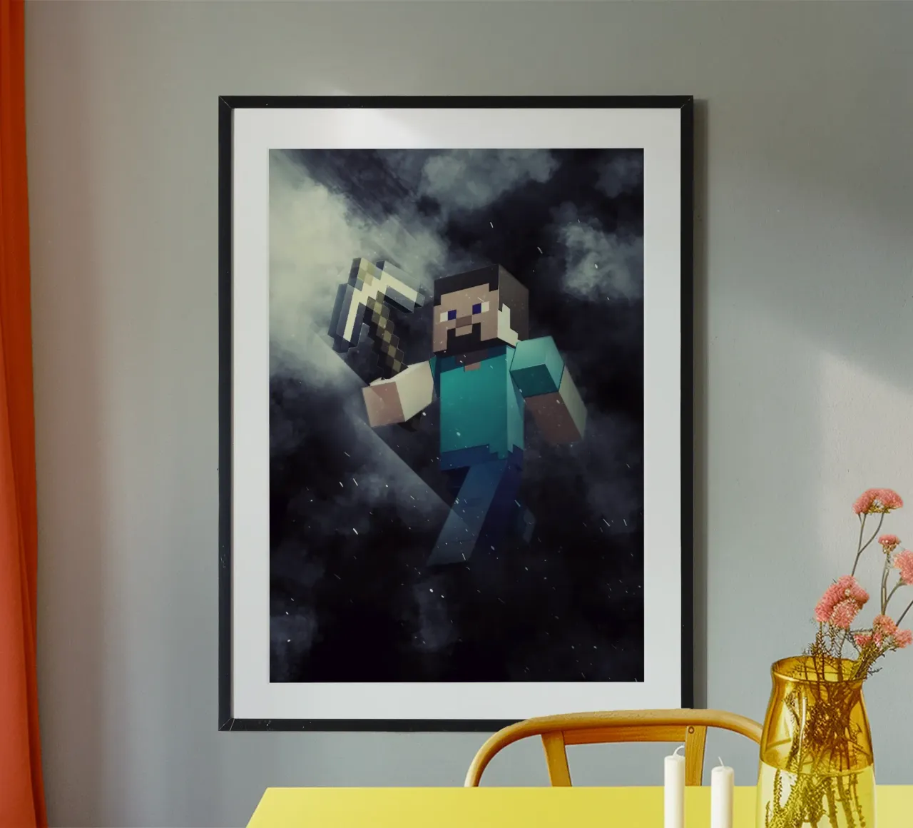 Steve Minecraft carta hahnemühle da FreeArtStudio