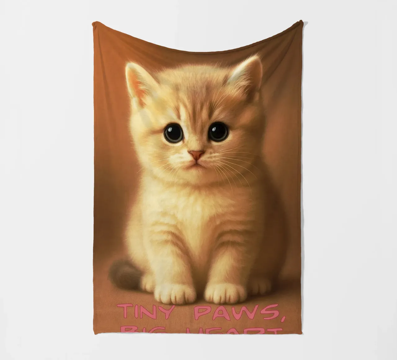 Cute Cat Lover Tiny Paws Big Heart Cat Lovers fleece blanket by the gondils