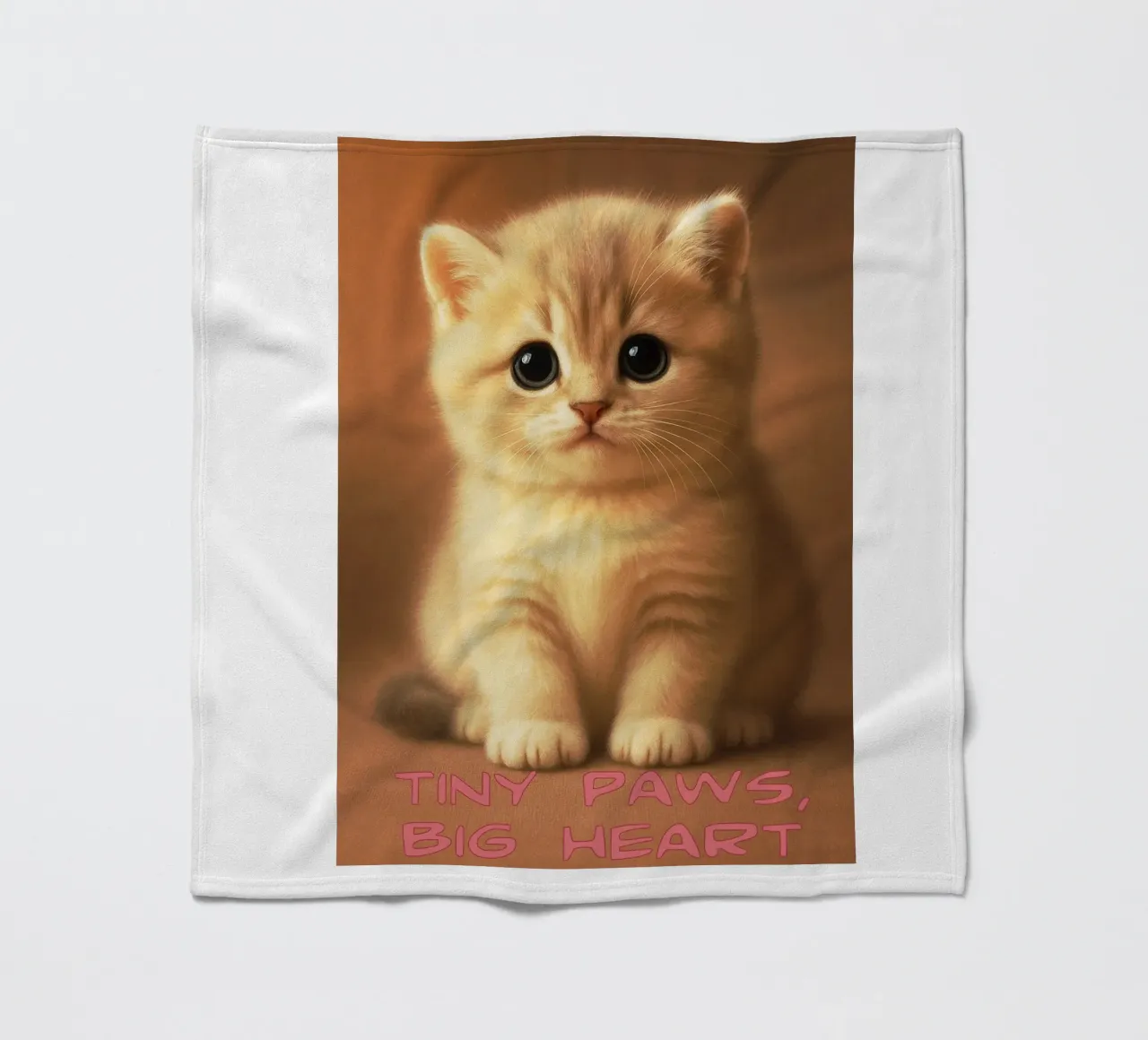 Cute Cat Lover Tiny Paws Big Heart Cat Lovers fleece blanket by the gondils