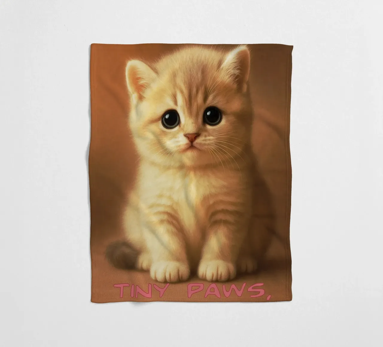 Cute Cat Lover Tiny Paws Big Heart Cat Lovers fleece blanket by the gondils