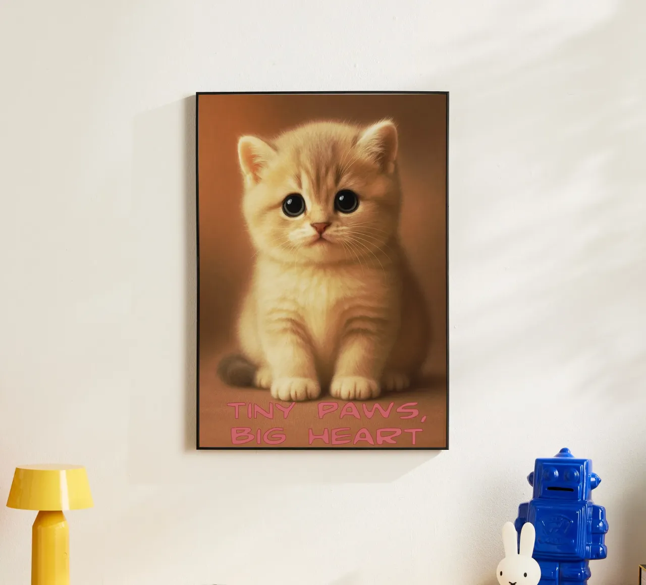 Carino l'amante dei gatti zampe piccole cuore grande amanti dei gatti alluminio dibond da the gondils