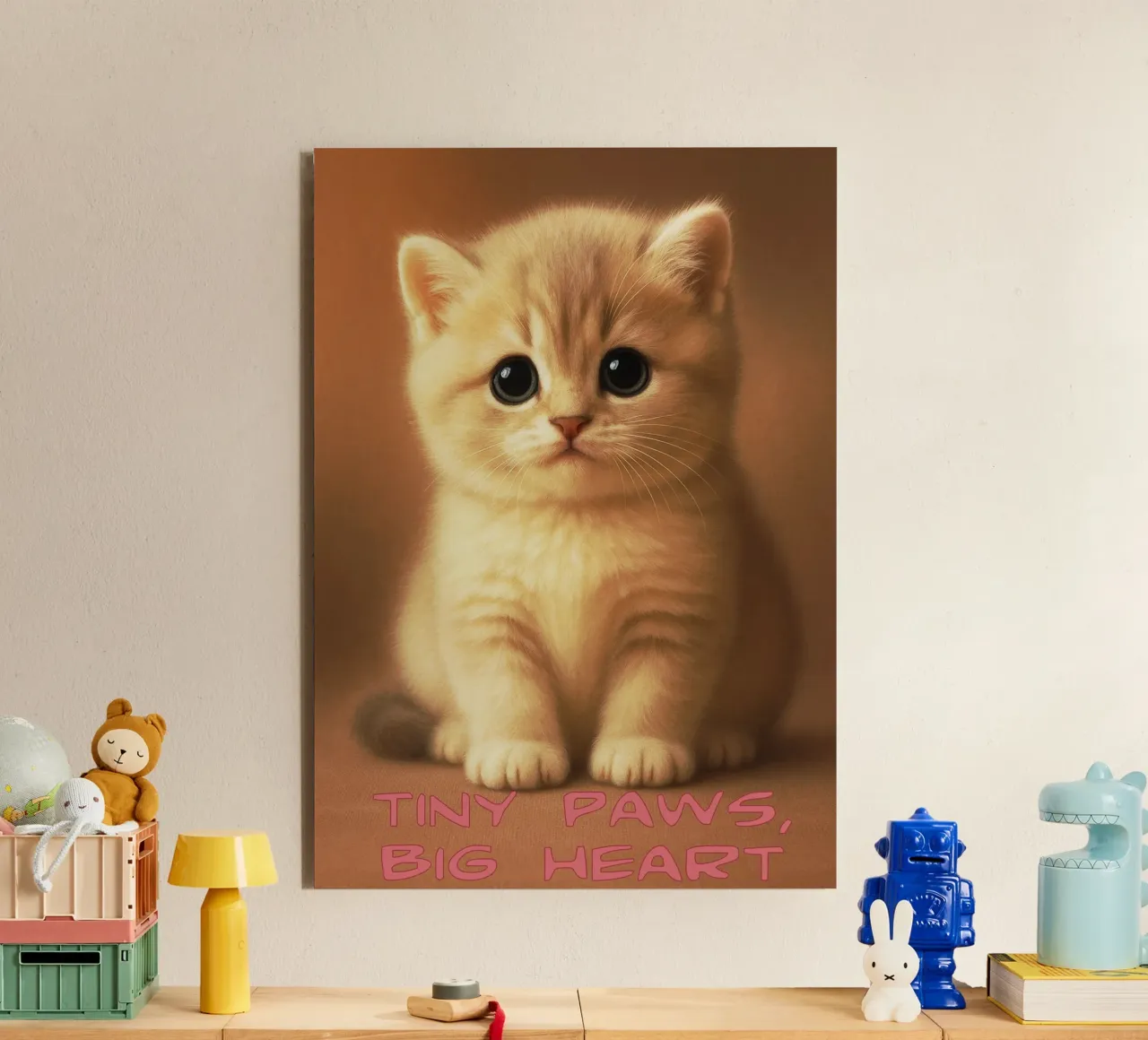 Carino l'amante dei gatti zampe piccole cuore grande amanti dei gatti alluminio dibond da the gondils