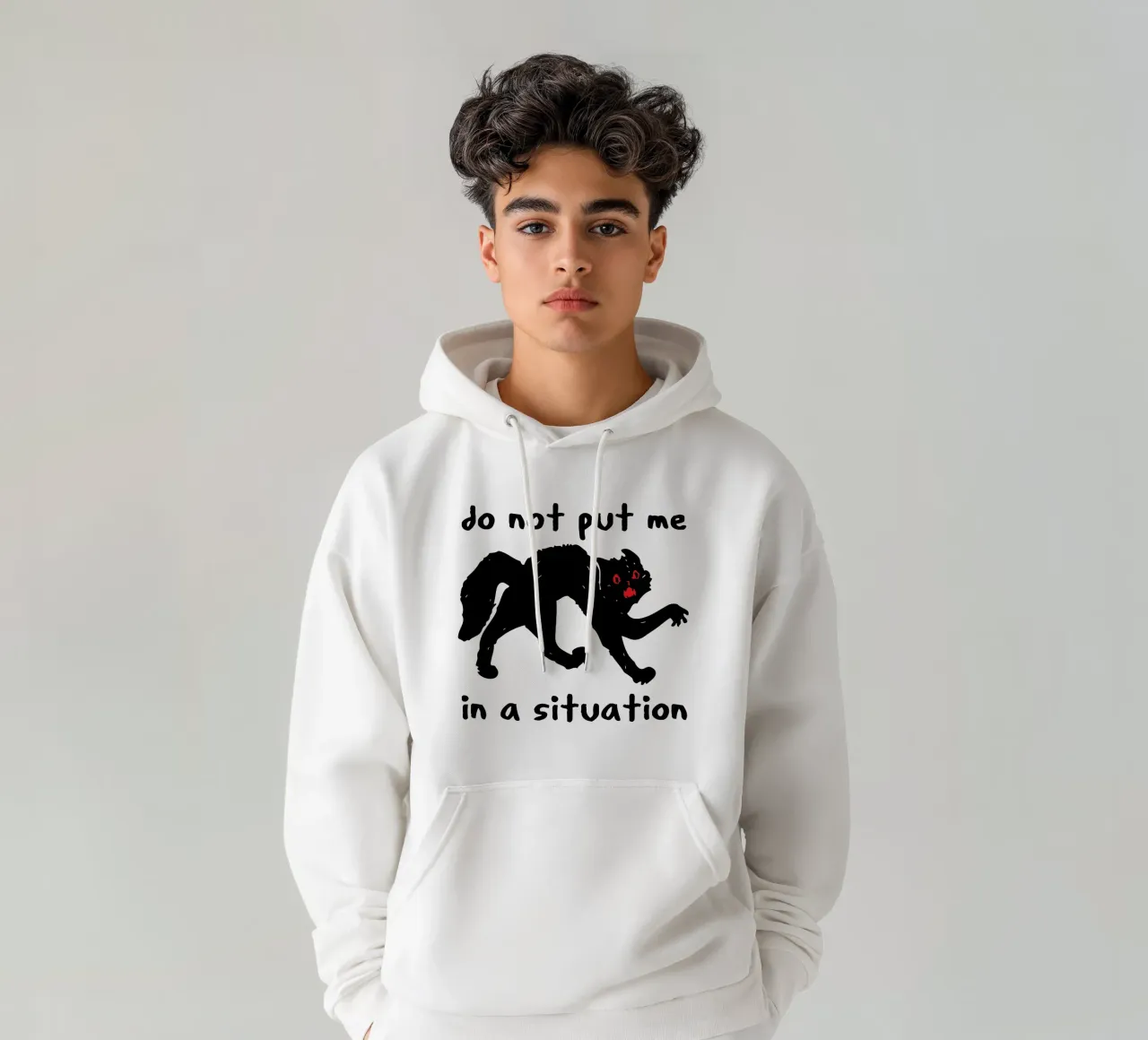 Non mettermi in una situazione - Meme stranamente specifico felpa con cappuccio da the gondils