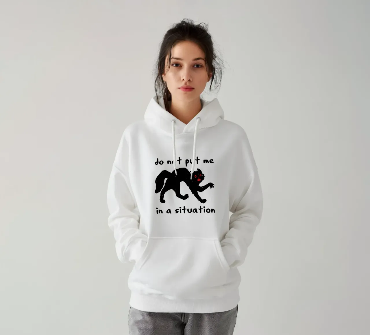 Non mettermi in una situazione - Meme stranamente specifico felpa con cappuccio da the gondils