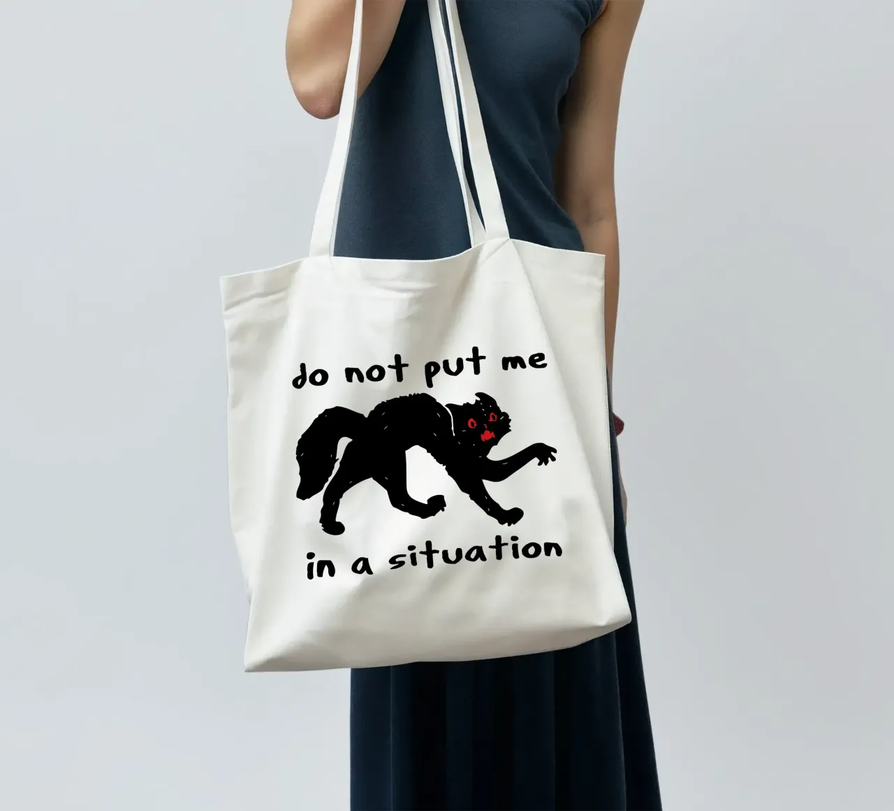 Non mettermi in una situazione - Meme stranamente specifico borsa in juta da the gondils