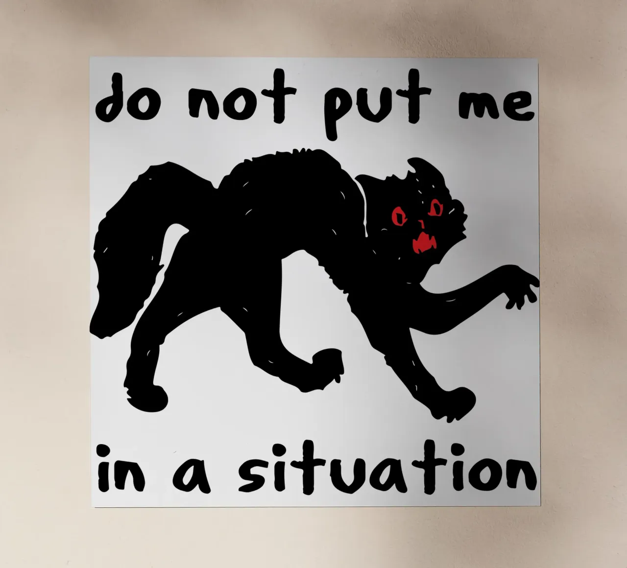 Non mettermi in una situazione - Meme stranamente specifico pellicola backlit da the gondils