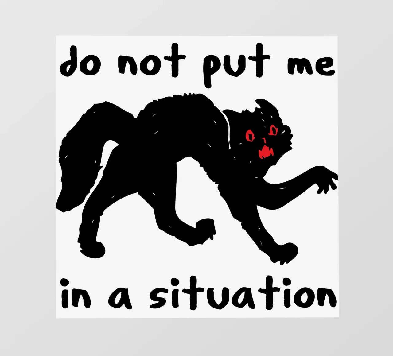 Non mettermi in una situazione - Meme stranamente specifico pellicola backlit da the gondils