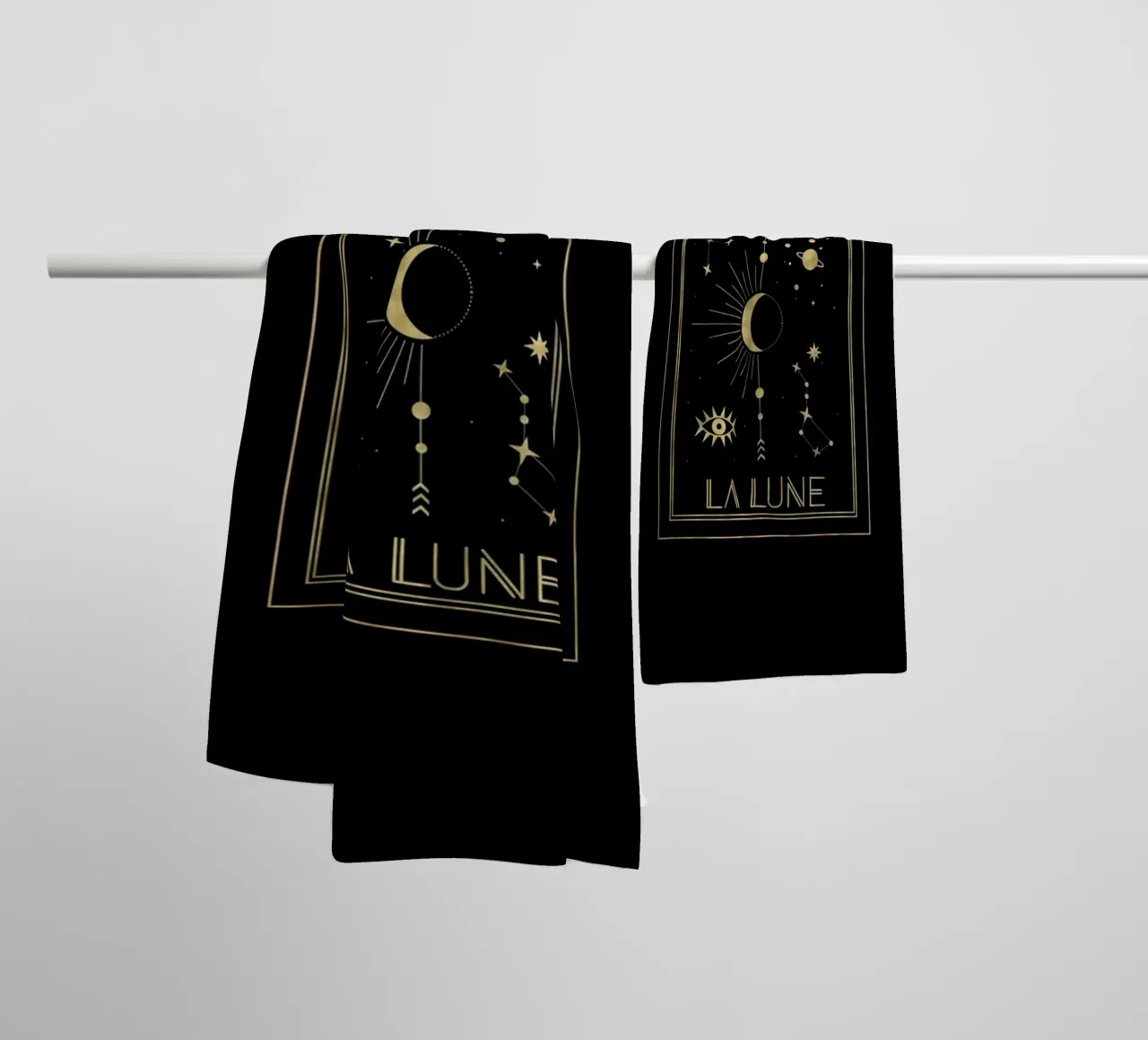 Das Sonnen-Tarot Gold Handtuch von cafelab
