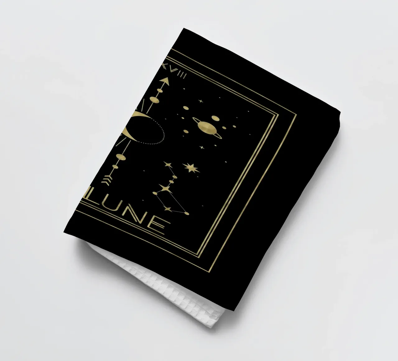 Das Sonnen-Tarot Gold Geschirrtuch von cafelab