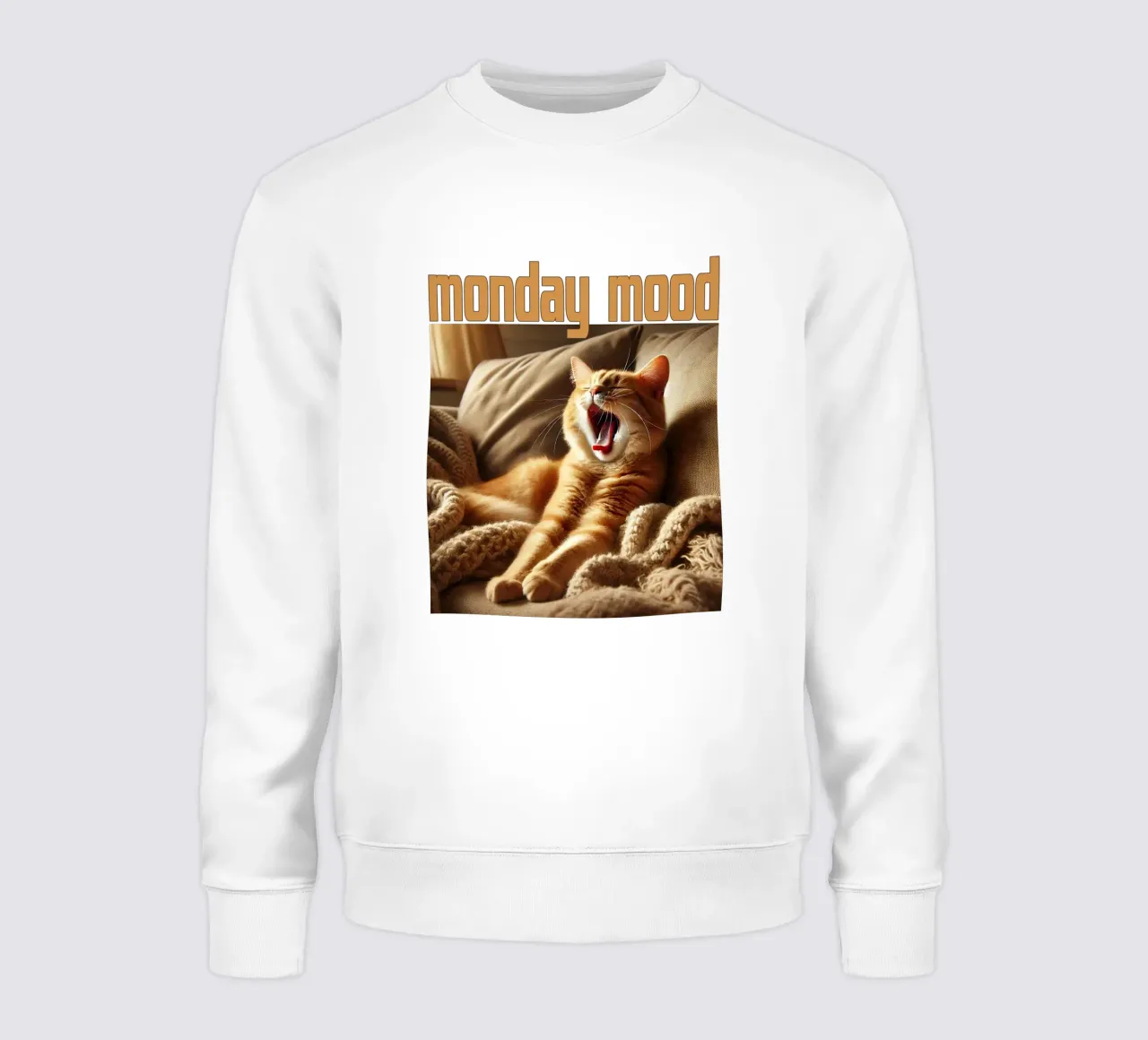 Gatto divertente Lunedì Mood Art Design felpa da the gondils