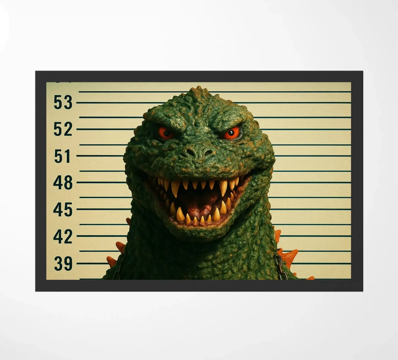 Godzilla Mugshot Divertente Godzilla Monster Art Design zerbino da the gondils