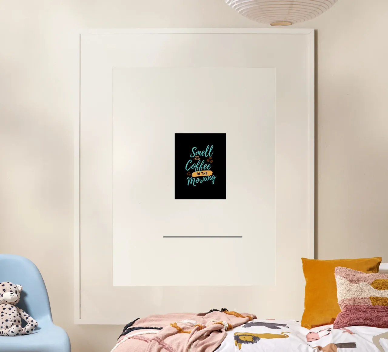 Smell Coffee morning poster with plastic frame by Agnazarshop