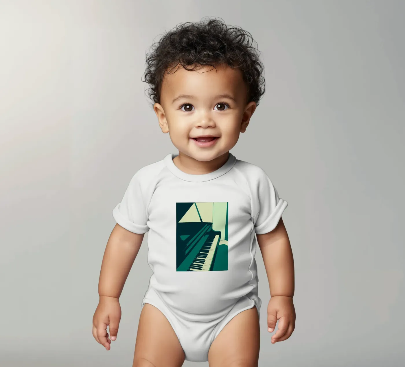 Piano body neonato maniche corte da MUSIC EDITION