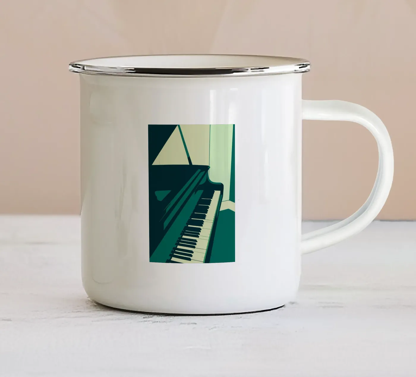 Plan enamel mug by MUSIC EDITION