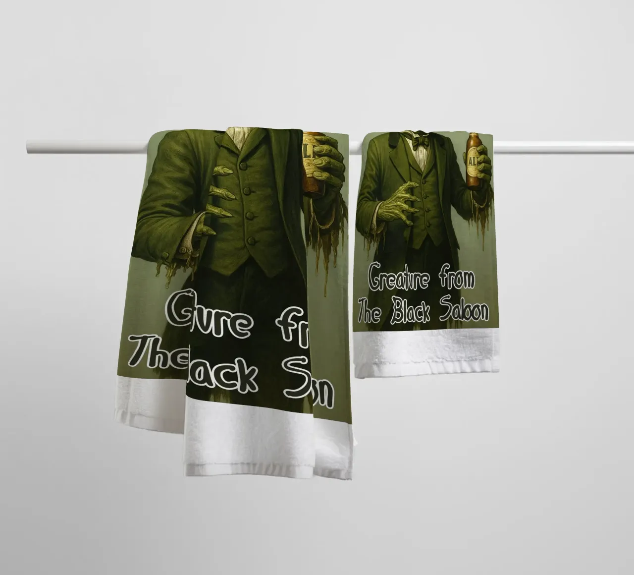 I'm A Creature From The Black Saloon towel by the gondils