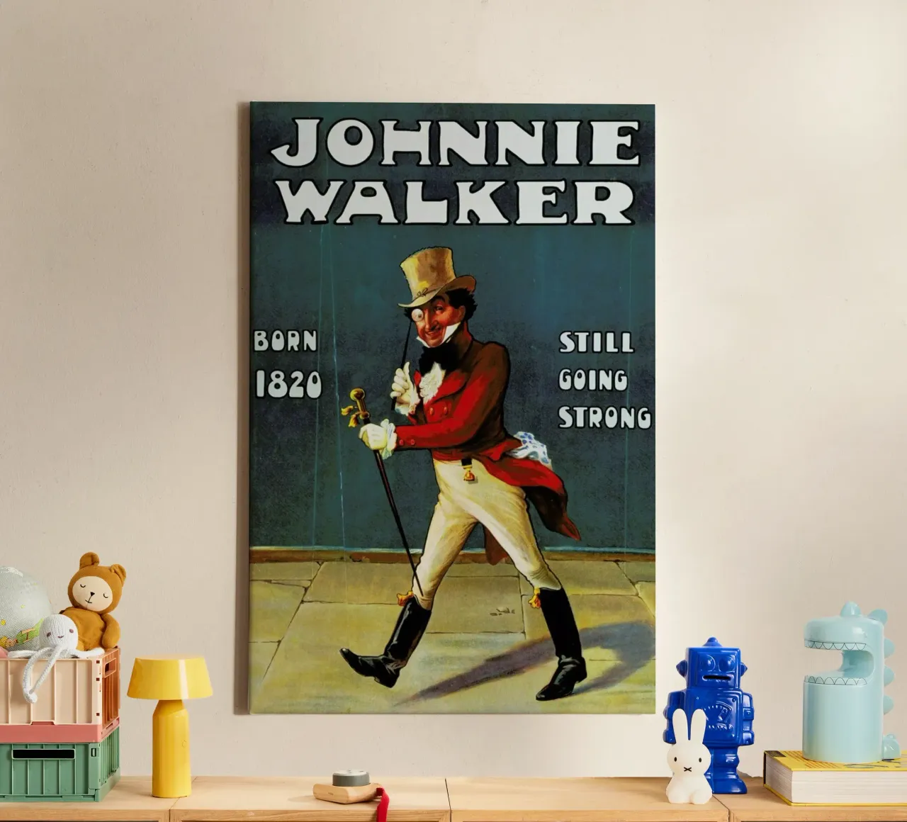 Johnny Walker tela con Cornice a cassetta da ARTOTHEK