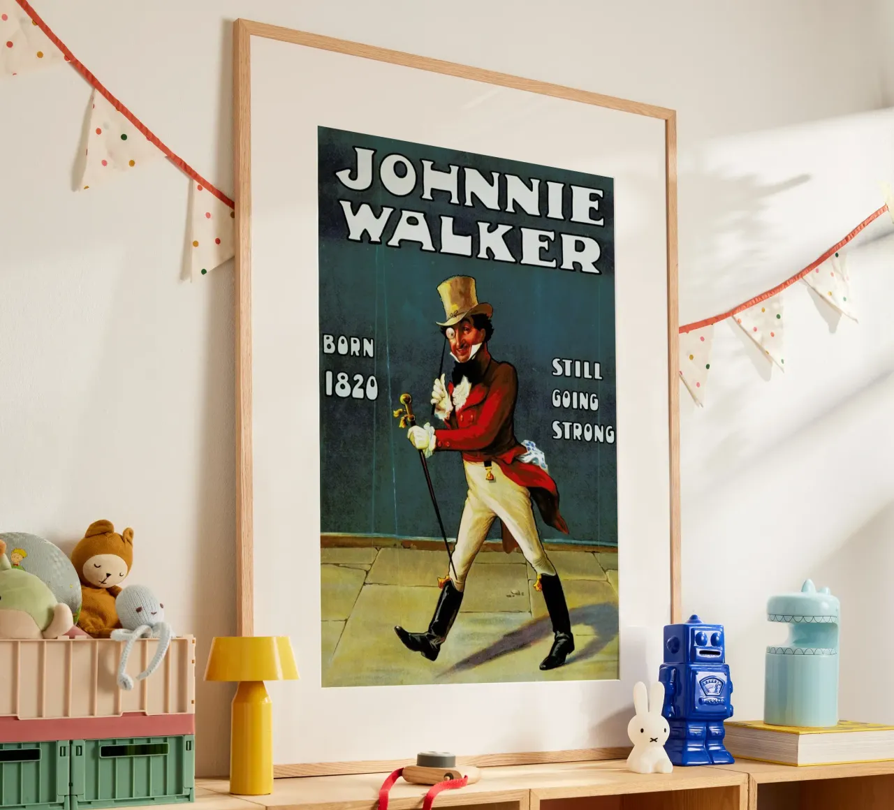 Johnny Walker poster con telaio in plastica da ARTOTHEK