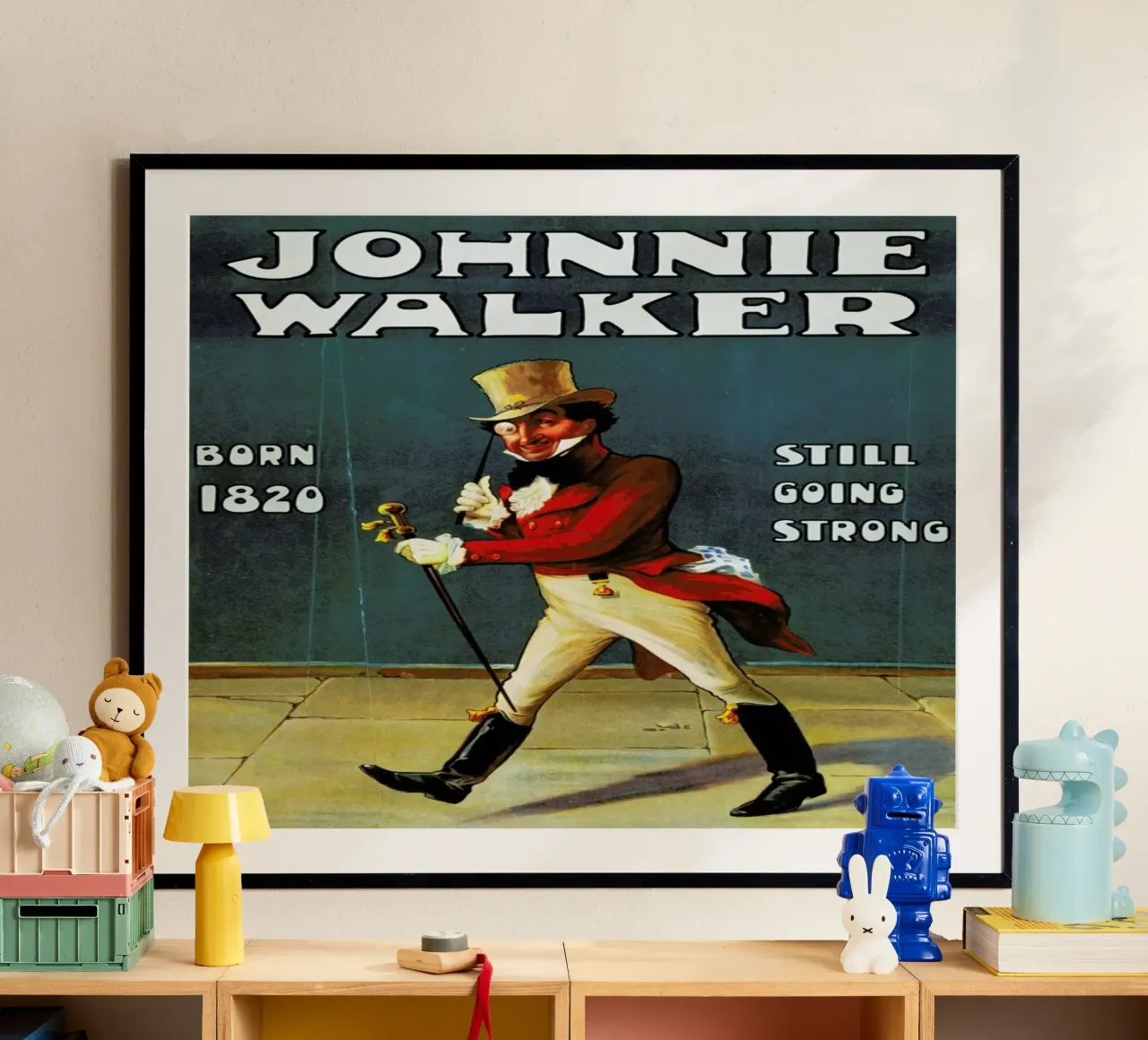 Johnny Walker poster con telaio in plastica da ARTOTHEK