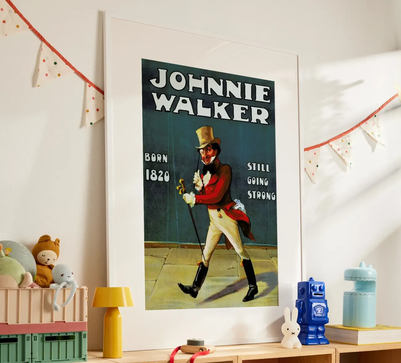 Johnny Walker poster con telaio in plastica da ARTOTHEK