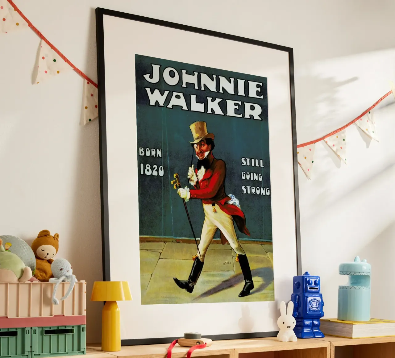 Johnny Walker poster con telaio in plastica da ARTOTHEK