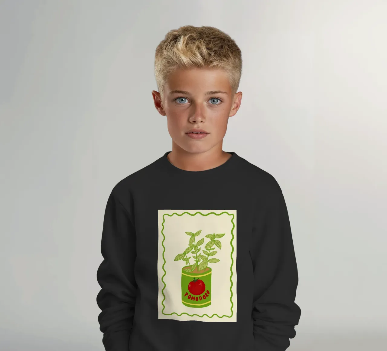 Pomodoro & Basilico felpa bambino da Studio Dolci