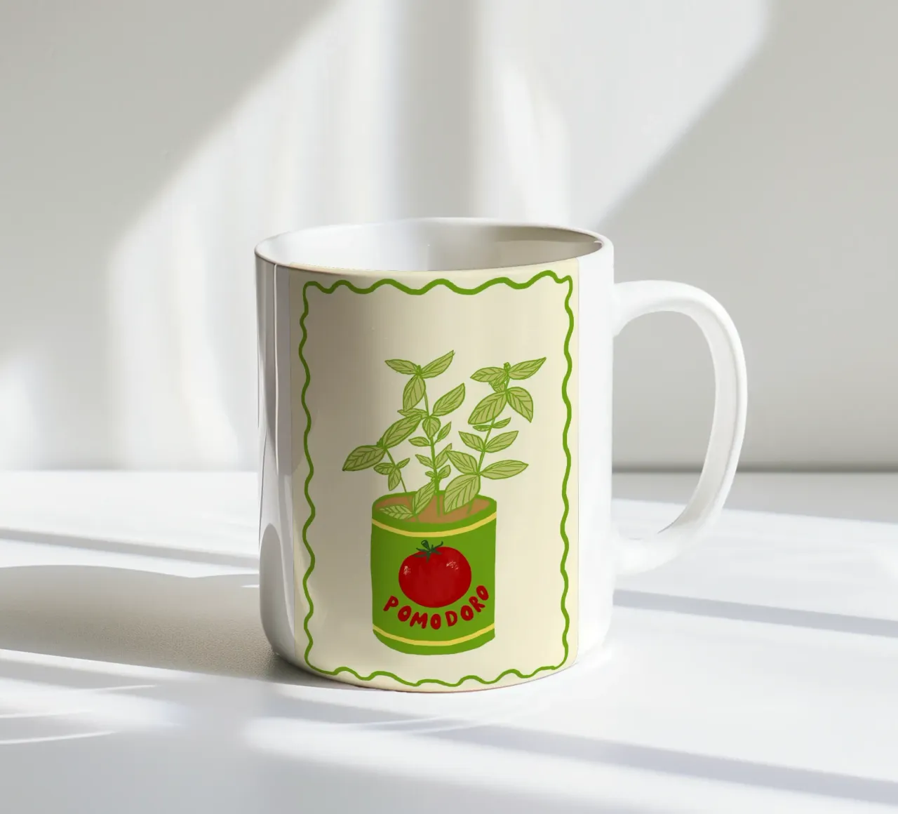 Pomodoro & Basilico taza de cerámica de Studio Dolci
