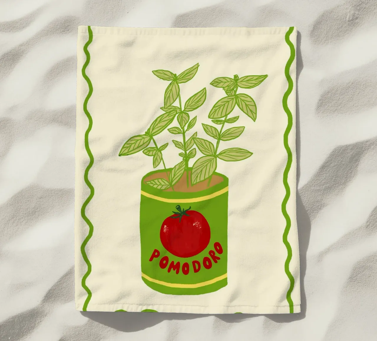 Pomodoro & Basilico telo mare da Studio Dolci