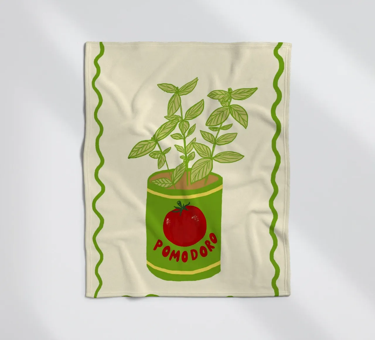 Pomodoro & Basilico fleecedeken van Studio Dolci