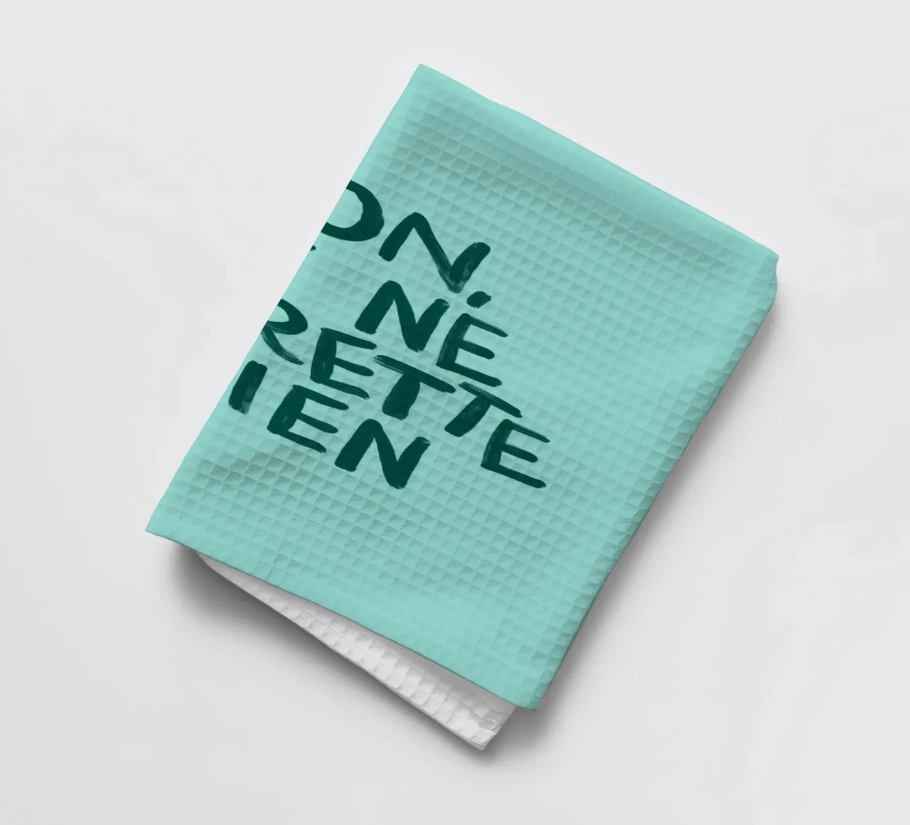 Non Je Ne Regrette Rien French Language Typography Print torchon de THE MOTIVATED TYPE