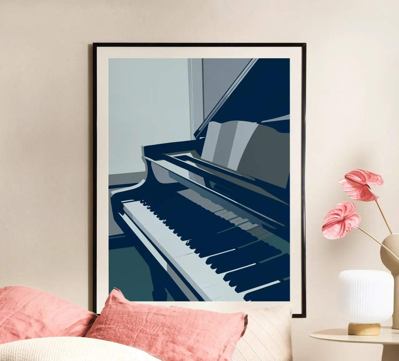 Piano poster con telaio in legno da MUSIC EDITION