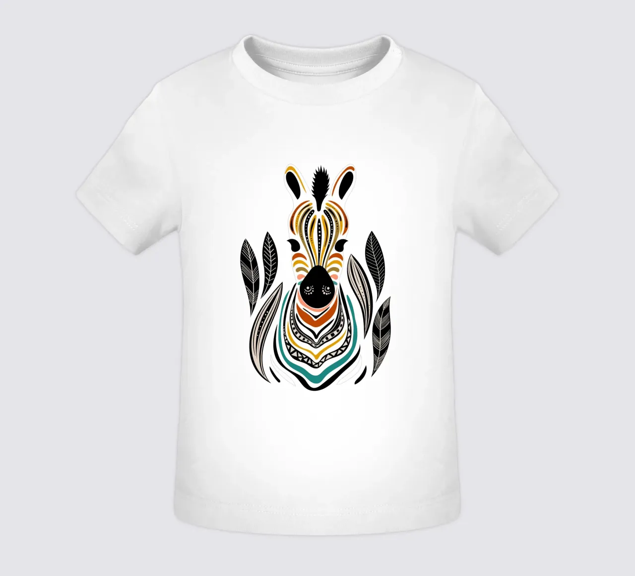 Bohemian Zebra Kunstdruck Tribal Animal Decor Baby T-Shirt von Dream Print Designs