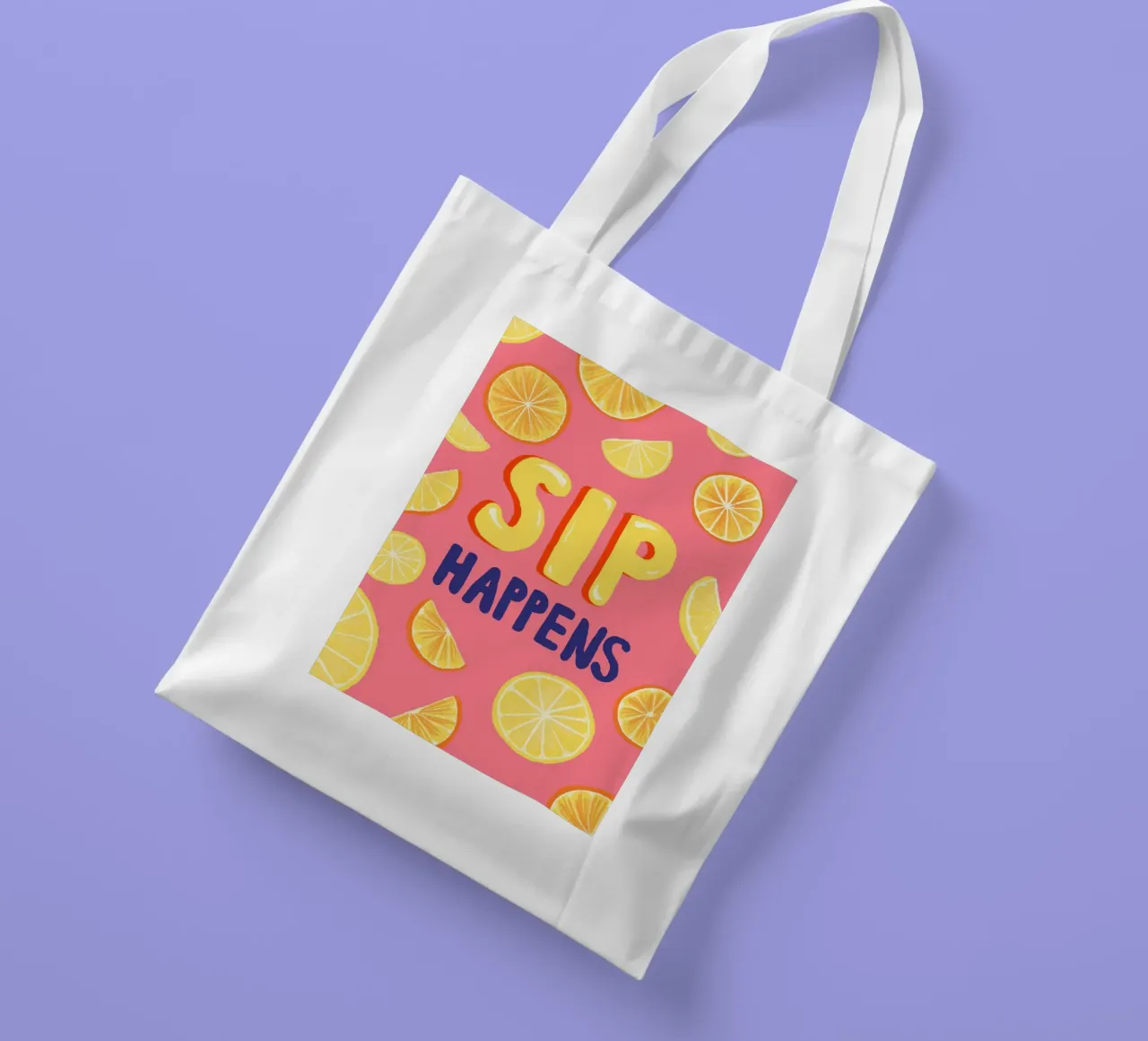 Sip Happens borsa in juta da Studio Dolci