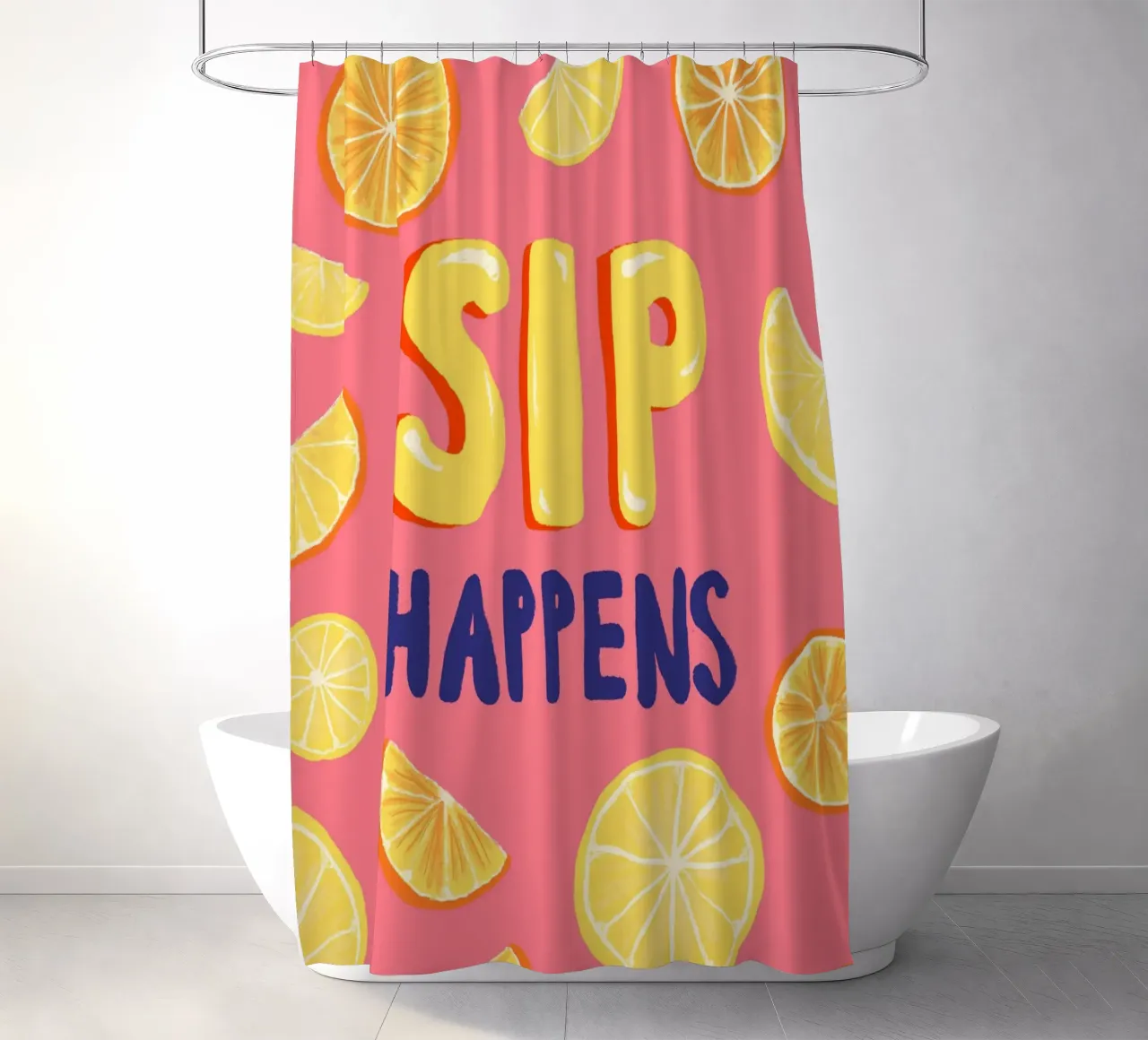 Sip Happens tenda da doccia da Studio Dolci