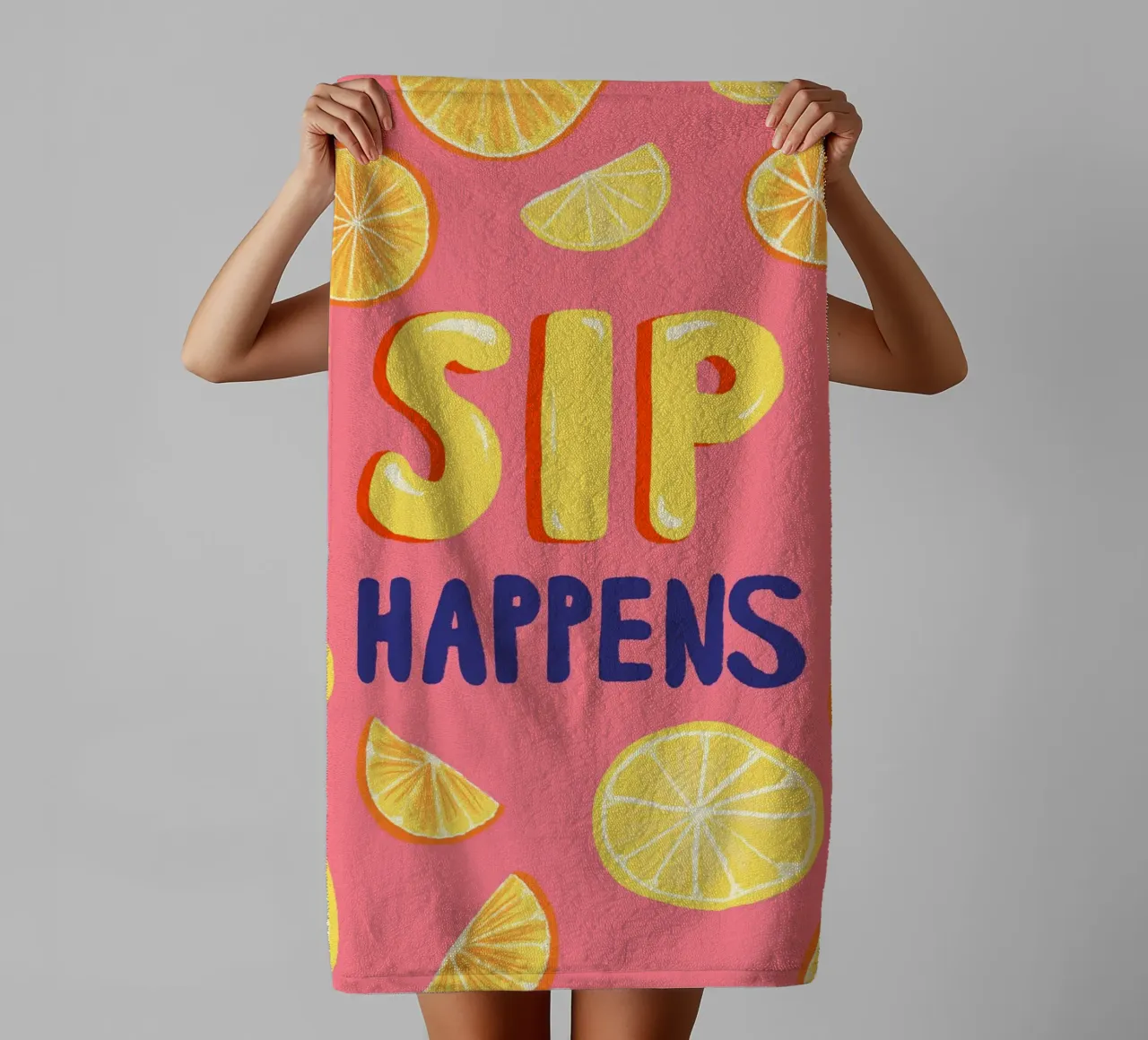 Sip Happens asciugamano da bagno da Studio Dolci