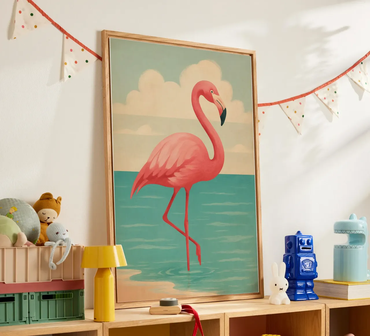 Flamingo Beachy Decor Coastal Vibes plexiglass da Mosaic Dialogue
