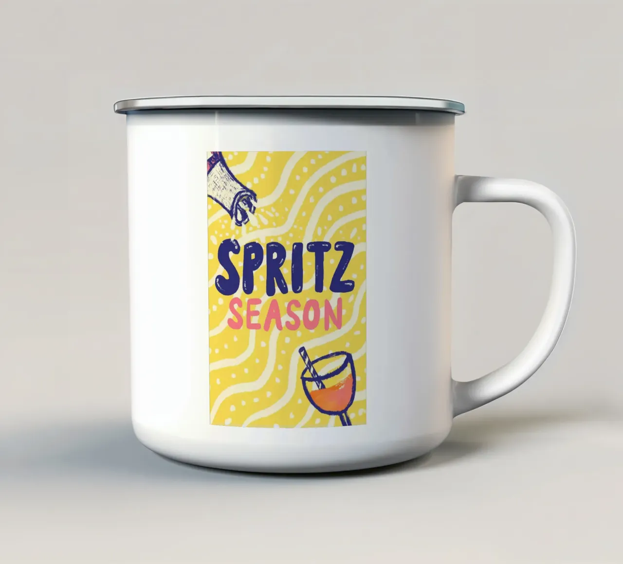 Spritz Season tazza in smalto da Studio Dolci