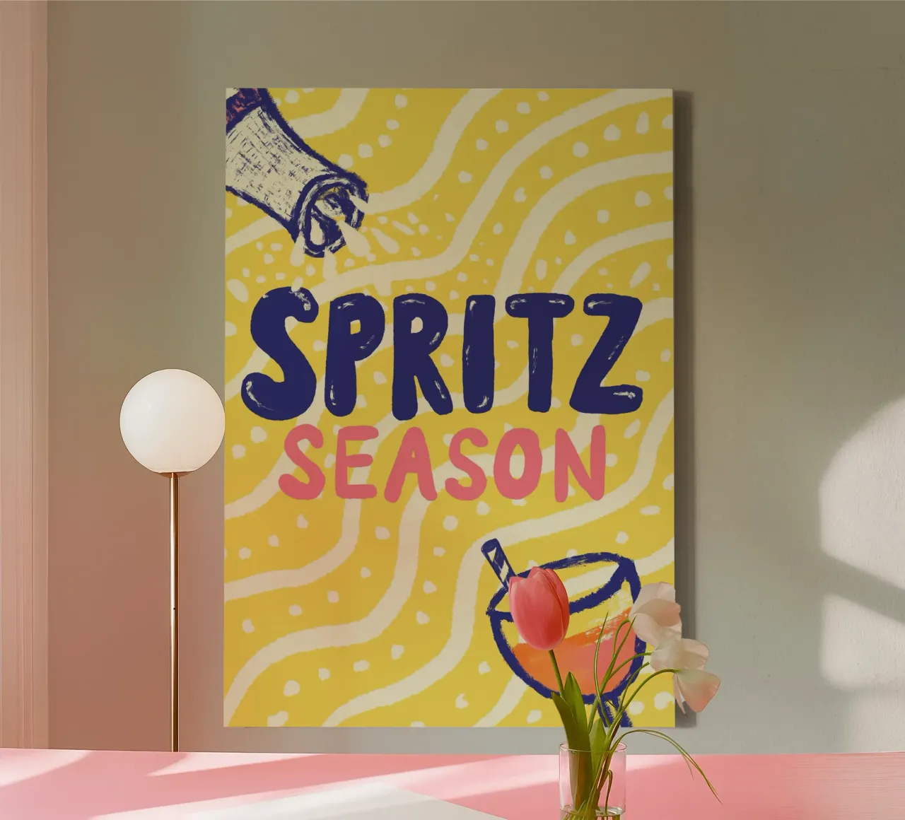 Spritz Season tela con Cornice a cassetta da Studio Dolci
