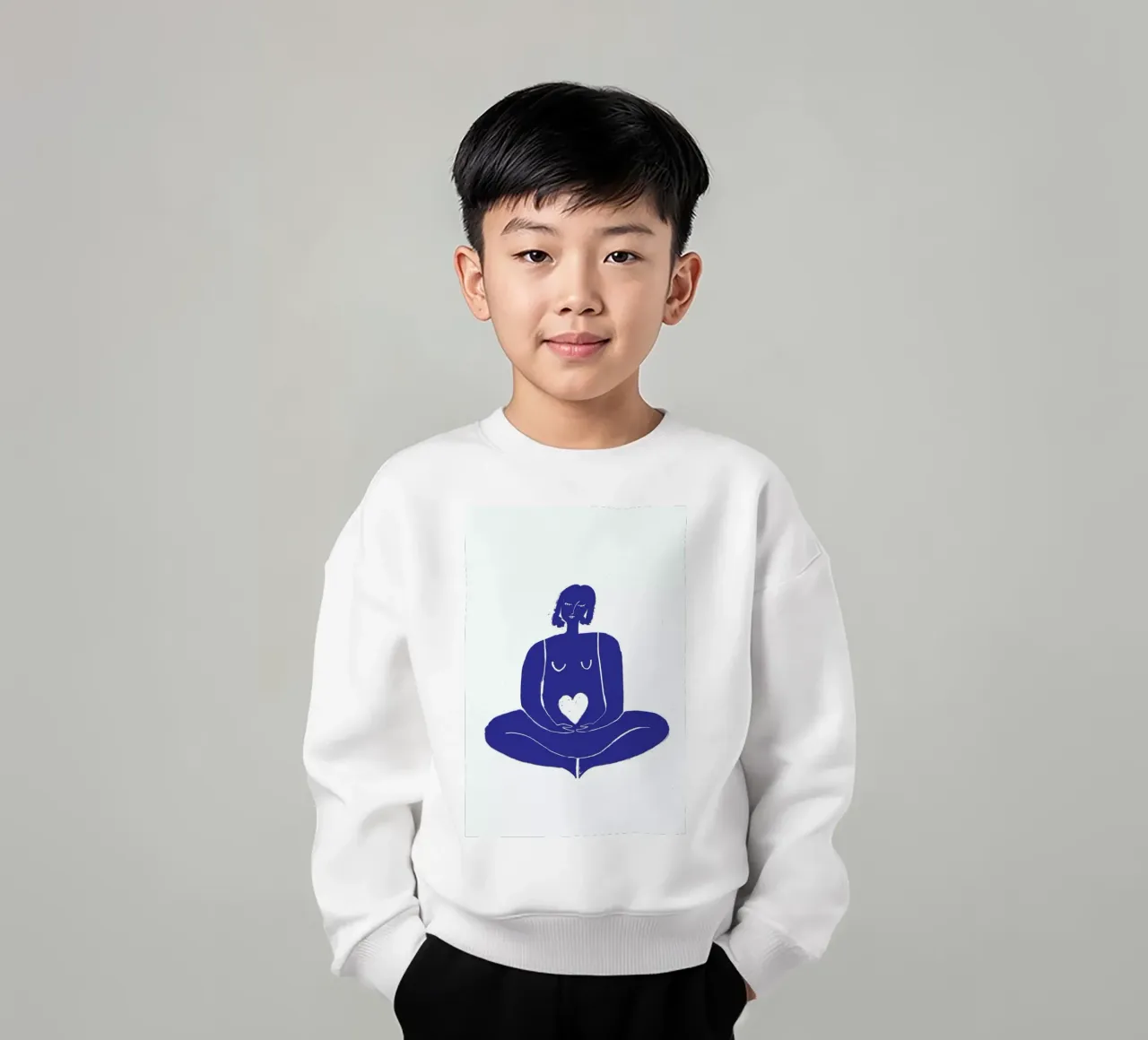 Pose of Peace Blue felpa bambino da Graphite