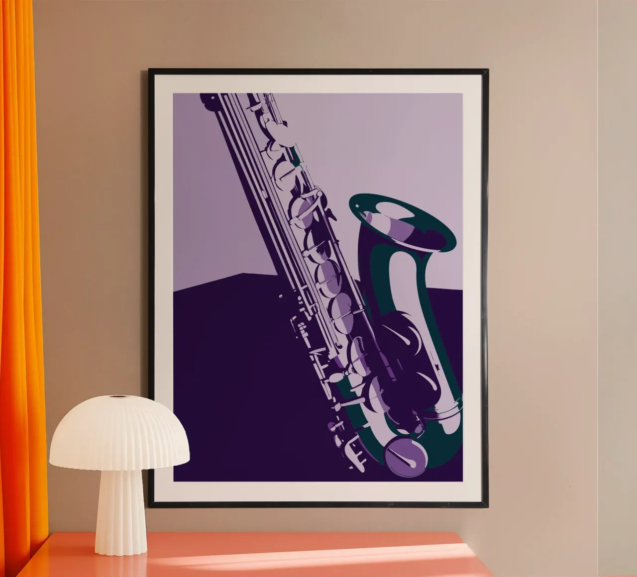 Saxofono poster con telaio in alluminio da MUSIC EDITION