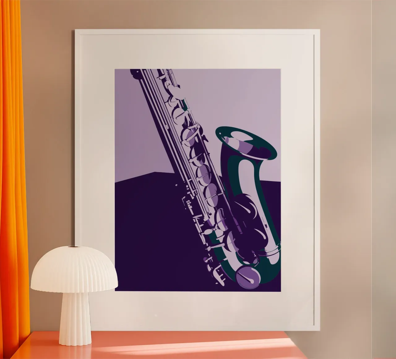 Saxofono poster con telaio in alluminio da MUSIC EDITION
