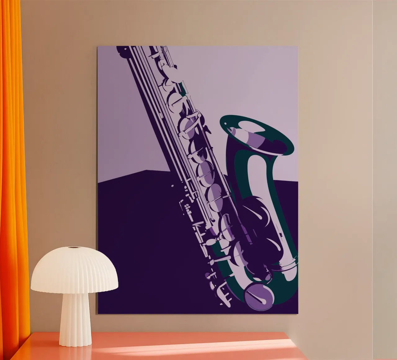 Saxofono poster con telaio in alluminio da MUSIC EDITION